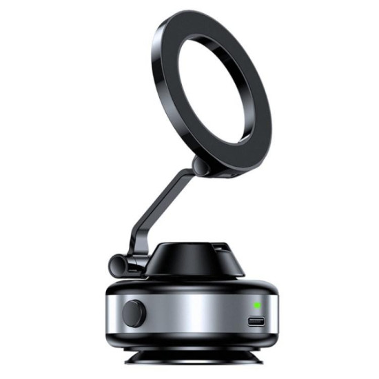 X98 Magnetic Vacuum Suction Electric Absorption Cellphone Stand Desktop Car Phone Holder(Silver)
