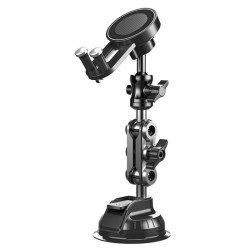 XWJ037 Suction Cup Base Long Arm Cellphone Bracket Short Type MagSafe Car Phone Holder