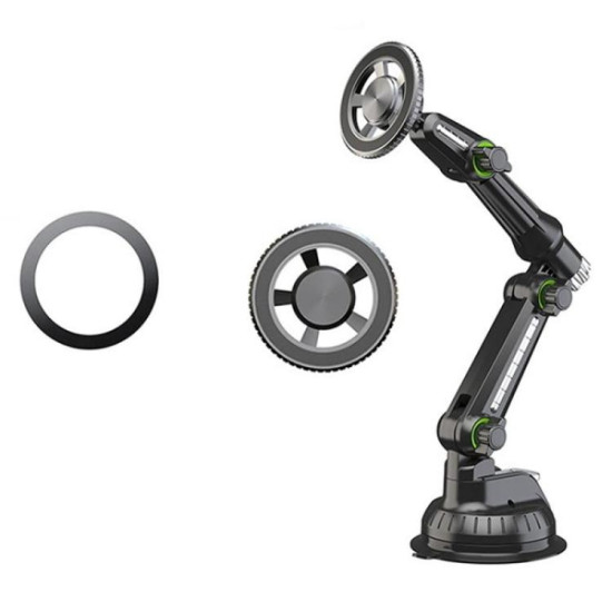 XWJ-JX04 Dashboard Windshield Magnetic Car Mount Suction Cup Base Long Arm Holder(Gear Type)