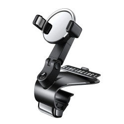 ZJ088 Car Mobile Phone Bracket Car Central Control Instrument Panel Rearview Mirror Multifunctional AR Navigation Bracket(Black)