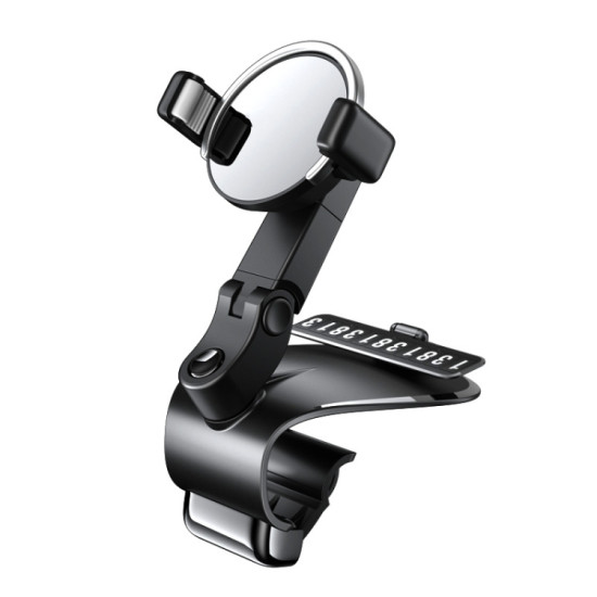 ZJ088 Car Mobile Phone Bracket Car Central Control Instrument Panel Rearview Mirror Multifunctional AR Navigation Bracket(Black)