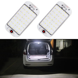 2 PCS ZS 3350 DC12 85V High Bright 48LEDs Lamp Beads Car Dome Light Cabin Light Bar