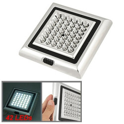 High Power Car Indoor 42 LED 3 Sections Switch Lamp Light DC 12V White Light