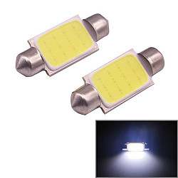 2 PCS 39mm 1 5W 80LM White Light 1 COB LED License Plate Reading Lights Car Light Bulb