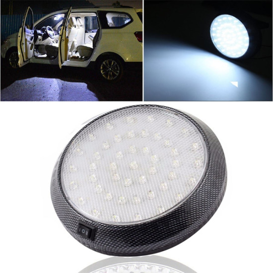 12V 46 LED Roof Light Camper Van Caravan Motor Home Boat White Light with ON OFF Switch