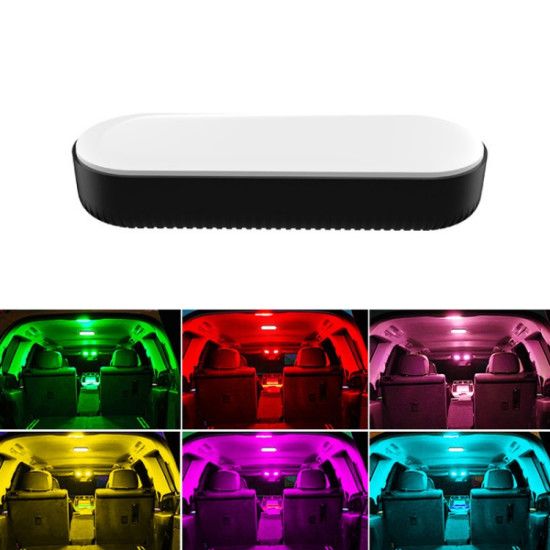 Car Strong Magnetic Dome Light USB Rechargeable Lighting LED Light Color Atmosphere Light