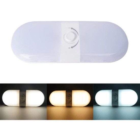 12 24V RV Light 180 LEDs 3 Color Temperature Dimmable Roof Light FC02