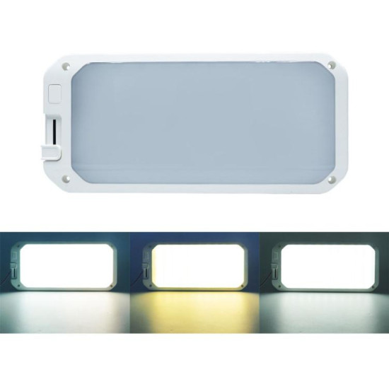 12 30V RV Light 198 LEDs 3 Color Temperature Dimmable Roof Light Color Yellow White Light