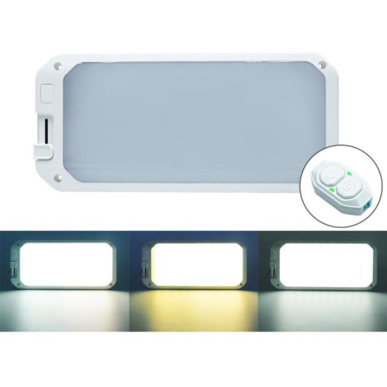 12 30V RV Light 198 LEDs 3 Color Temperature Dimmable Roof Light Color Yellow White Light With Remote