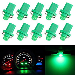 10 PCS 0 4W B8 5 Wedge Instrument Panel COB LED Light Dashboard Gauge Cluster Indicator Lamp Bulb Green Light