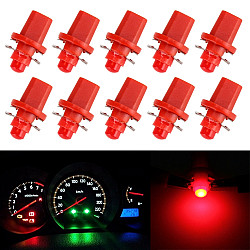10 PCS 0 4W B8 5 Wedge Instrument Panel COB LED Light Dashboard Gauge Cluster Indicator Lamp Bulb Red Light
