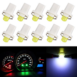 10 PCS 0 4W B8 5 Wedge Instrument Panel COB LED Light Dashboard Gauge Cluster Indicator Lamp Bulb White Light