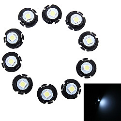 10 PCS 0 3W T6 5 Wedge Instrument Panel LED Light Dashboard Gauge Cluster Indicator Lamp Bulb White Light