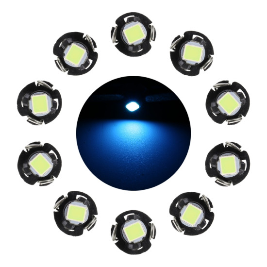 10 PCS 0 5W T3 Instrument Panel LED Light Dashboard Indicator Lamp Bulb Ice Blue Light