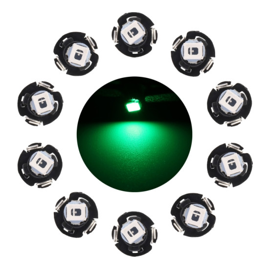 10 PCS 0 5W T3 Instrument Panel LED Light Dashboard Indicator Lamp Bulb Green Light