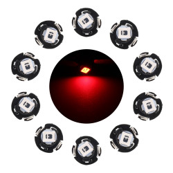 10 PCS 0 5W T3 Instrument Panel LED Light Dashboard Indicator Lamp Bulb Red Light