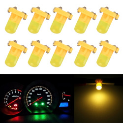 10 PCS 2W T3 Wedge Instrument Panel LED Light Dashboard Gauge Cluster Indicator Lamp Bulb Amber