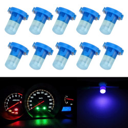10 PCS 2W T3 Wedge Instrument Panel LED Light Dashboard Gauge Cluster Indicator Lamp Bulb Blue Light