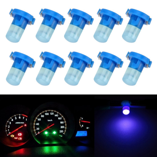 10 PCS 2W T3 Wedge Instrument Panel LED Light Dashboard Gauge Cluster Indicator Lamp Bulb Blue Light