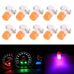 10 PCS 2W T3 Wedge Instrument Panel LED Light Dashboard Gauge Cluster Indicator Lamp Bulb Pink Light