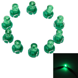 10PCS 2W T3 Wedge Instrument Panel LED Light Dashboard Gauge Cluster Indicator Lamp Bulb Green Light