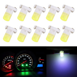 10 PCS 2W T3 Wedge Instrument Panel LED Light Dashboard Gauge Cluster Indicator Lamp Bulb White Light