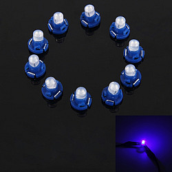10PCS 2W T4 2 Wedge Instrument Panel LED Light Dashboard Gauge Cluster Indicator Lamp Bulb Blue Light