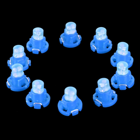 10 PCS 2W T4 2 Wedge Instrument Panel LED Light Dashboard Indicator Lamp Bulb Ice Blue Light