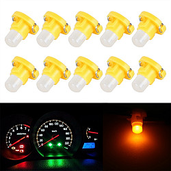 10PCS 2W T4 2 Wedge Instrument Panel LED Light Dashboard Gauge Cluster Indicator Lamp Bulb Yellow Light