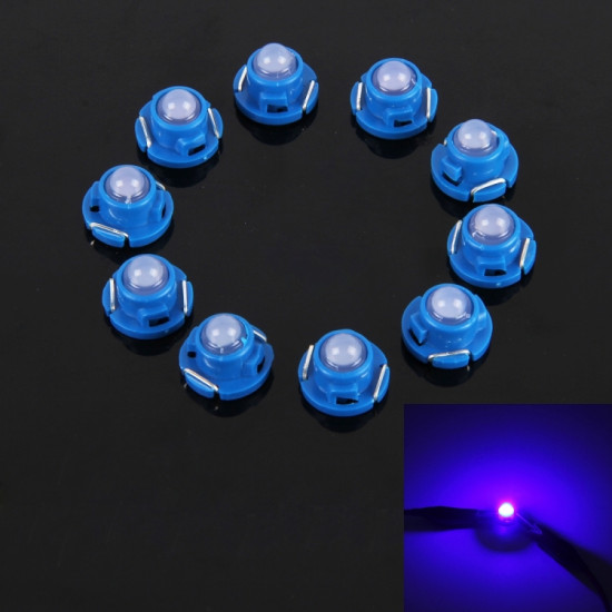 10PCS 2W T4 7 Wedge Instrument Panel LED Light Dashboard Gauge Cluster Indicator Lamp Bulb Blue Light