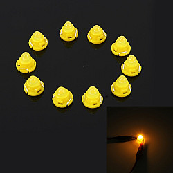 10PCS 2W T4 7 Wedge Instrument Panel LED Light Dashboard Gauge Cluster Indicator Lamp Bulb Yellow Light