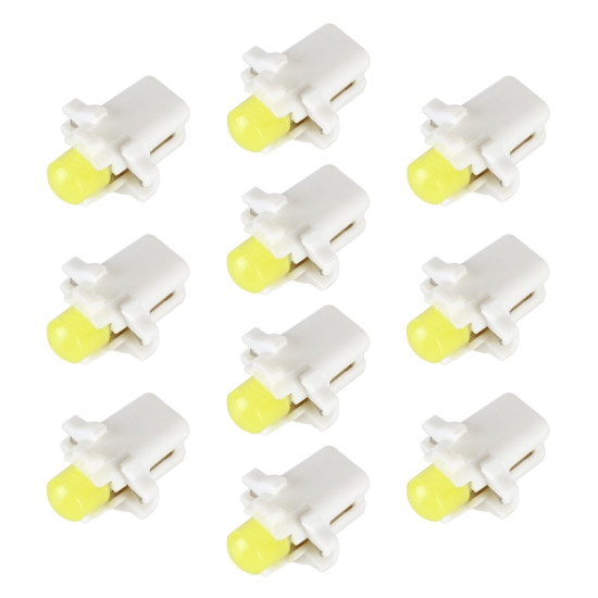 10 PCS B8 3 0 2W DC12V Wedge Instrument Panel COB LED Light Dashboard Gauge Cluster Indicator Lamp Bulb White Light