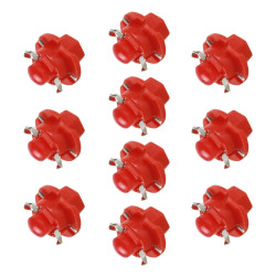 10 PCS B8 4 0 2W DC12V Wedge Instrument Panel COB LED Light Dashboard Gauge Cluster Indicator Lamp Bulb Red Light