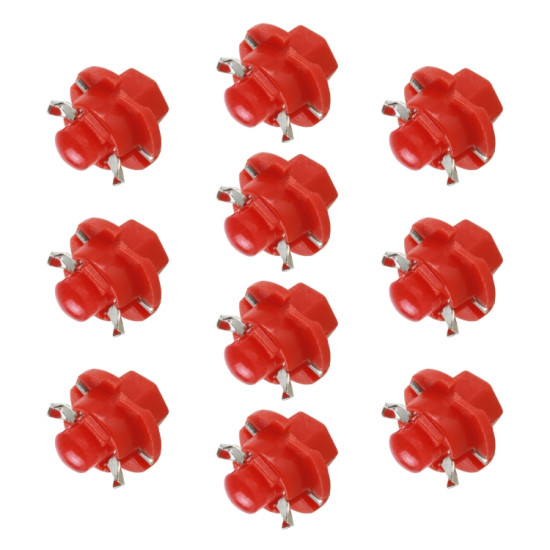 10 PCS B8 4 0 2W DC12V Wedge Instrument Panel COB LED Light Dashboard Gauge Cluster Indicator Lamp Bulb Red Light