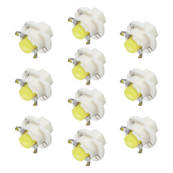 10 PCS B8 4 0 2W DC12V Wedge Instrument Panel COB LED Light Dashboard Gauge Cluster Indicator Lamp Bulb White Light