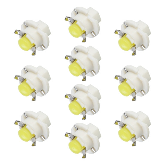 10 PCS B8 4 0 2W DC12V Wedge Instrument Panel COB LED Light Dashboard Gauge Cluster Indicator Lamp Bulb White Light