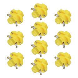 10 PCS B8 4 0 2W DC12V Wedge Instrument Panel COB LED Light Dashboard Gauge Cluster Indicator Lamp Bulb Yellow Light