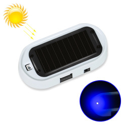 Car Solar Energy Anti theft Device LED Warning Light Blue