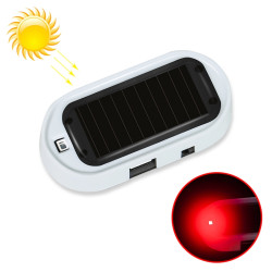 Car Solar Energy Anti theft Device LED Warning Light Red