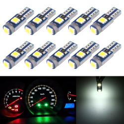 10 in 1 Car T5 0 2W DC12V Instrument Panel LED Decorative Light White Light