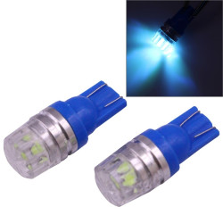 2 PCS T10 1 5W 60LM 1 LED Dark Blue COB LED Brake Light for Vehicles DC12V Dark Blue