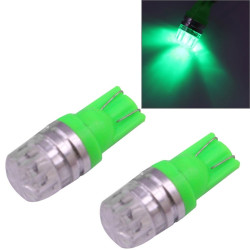 2 PCS T10 1 5W 60LM 1 LED Green COB LED Brake Light for Vehicles DC12V Green