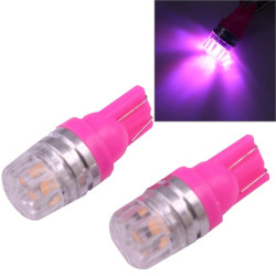 2 PCS T10 1 5W 60LM 1 LED Magenta COB LED Brake Light for Vehicles DC12V Magenta