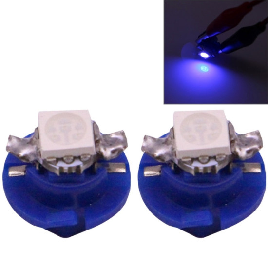 2 PCS B8 4 Blue Light 0 2W 12LM 1 LED SMD 5050 LED Instrument Light Bulb Dashboard Light for Vehicles DC 12V Blue