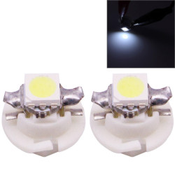 2 PCS B8 4 White Light 0 2W 12LM 1 LED SMD 5050 LED Instrument Light Bulb Dashboard Light for Vehicles DC 12V White