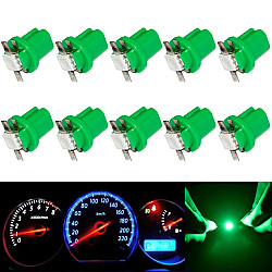 10 PCS T8 5 5050 Led 1 SMD Car Gauge Dash Bulb Dashboard Instrument Light Wedge Interior Lamp Green