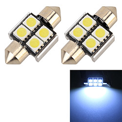 10 PCS 31mm DC12V 2W 7000K 80LM 4LEDs SMD 5050 Car Reading Lamp White Light