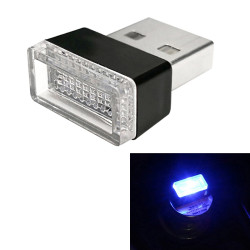 Universal PC Car USB LED Atmosphere Lights Emergency Lighting Decorative Lamp Blue Light