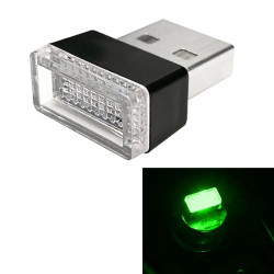 Universal PC Car USB LED Atmosphere Lights Emergency Lighting Decorative Lamp Green Light
