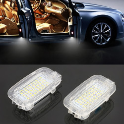 2 PCS LED Car DC 12V 1 5W 6000K 100LM Door Lights Lamps 18LEDs SMD 3528 Lamps for Mercedes Benz